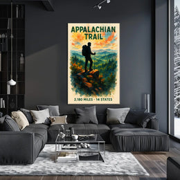 Appalachian Trail Watercolor Adventure Poster Print