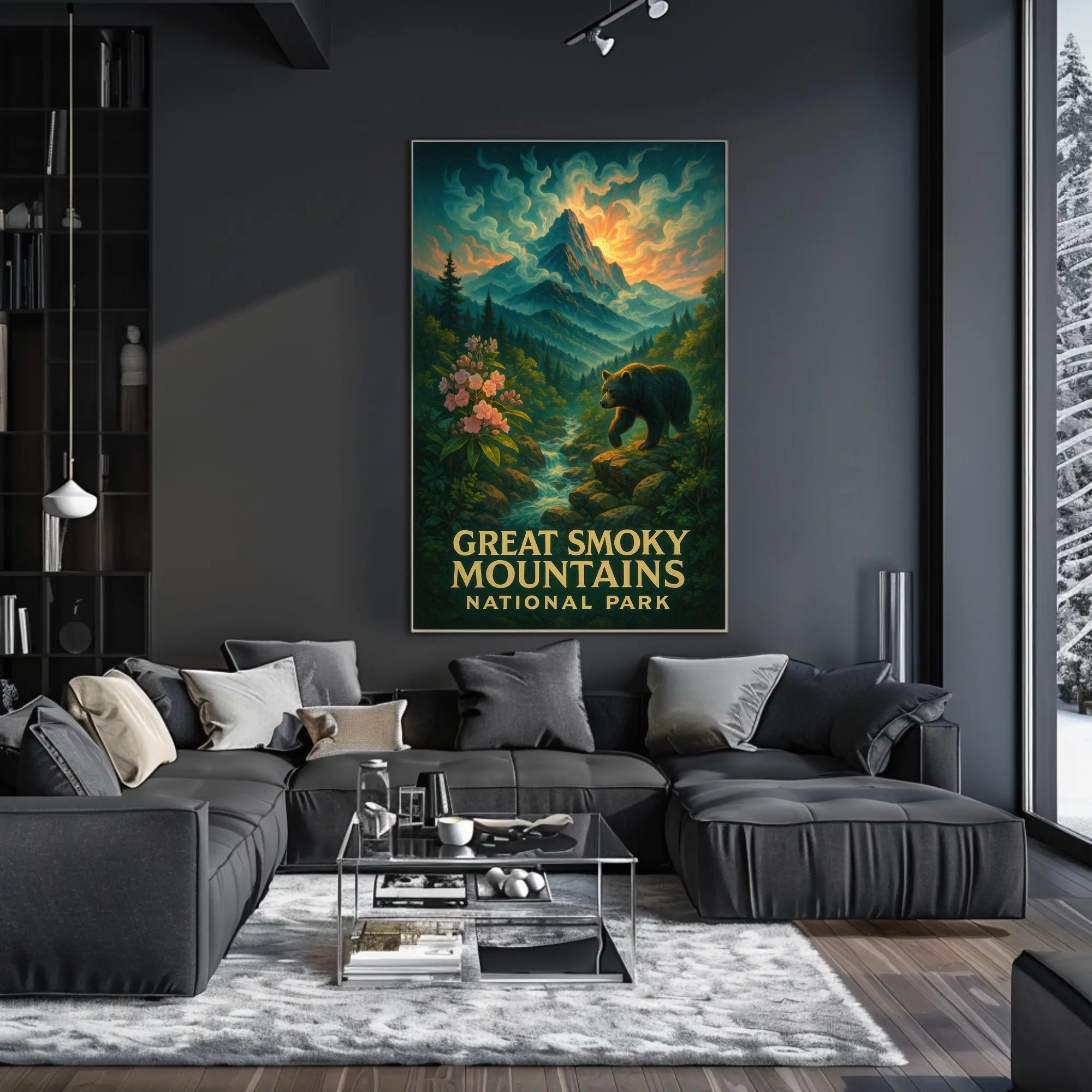 Great Smoky Mountains Scenic Poster Wall Art