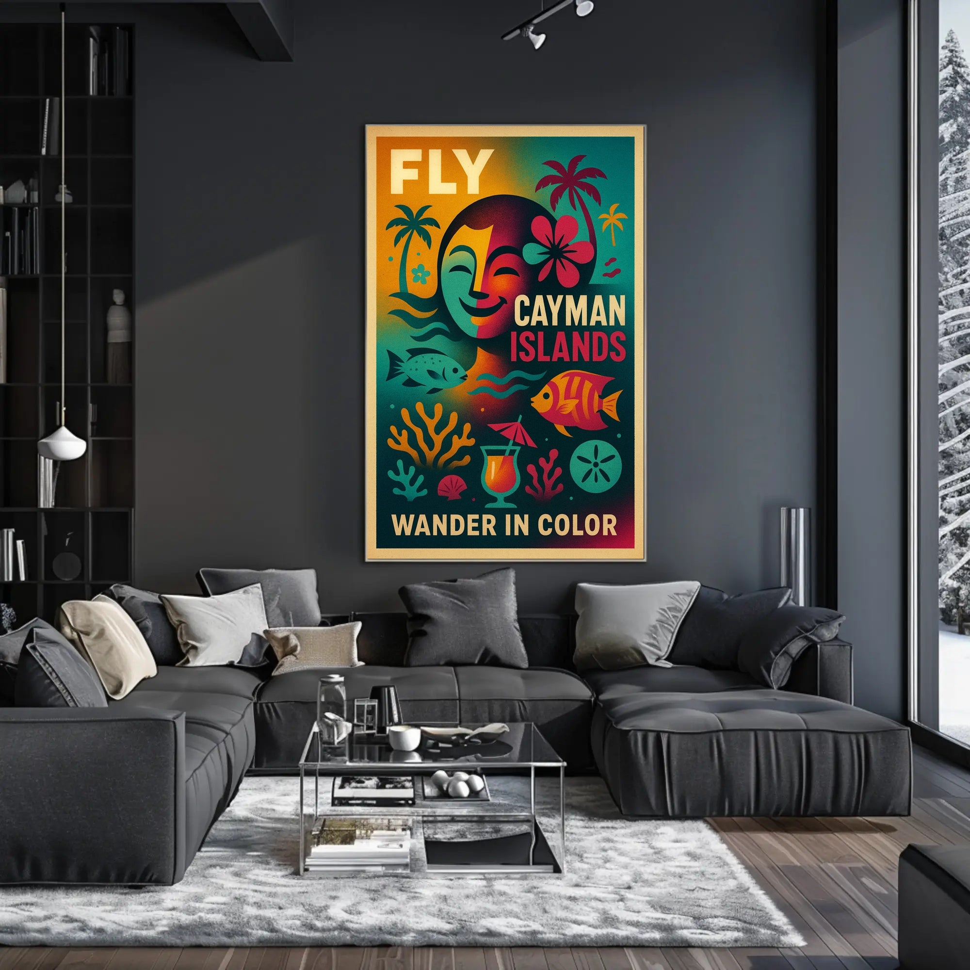 Wander in Color - Cayman Islands Poster