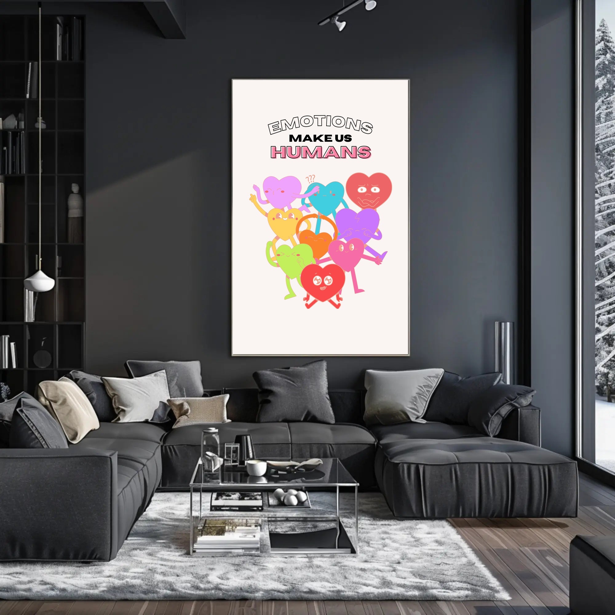 Emotions Make Us Humans Motivational or Quote Poster PosterGoat
