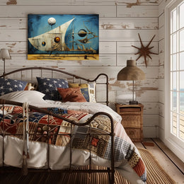 Surreal Dreamscape with Celestial Elements Abstract or Artistic Poster