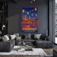 Albuquerque Desert Glow Poster