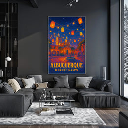 Albuquerque Desert Glow Poster