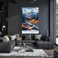 Rocky Mountain Adventure in Vintage National Park Poster