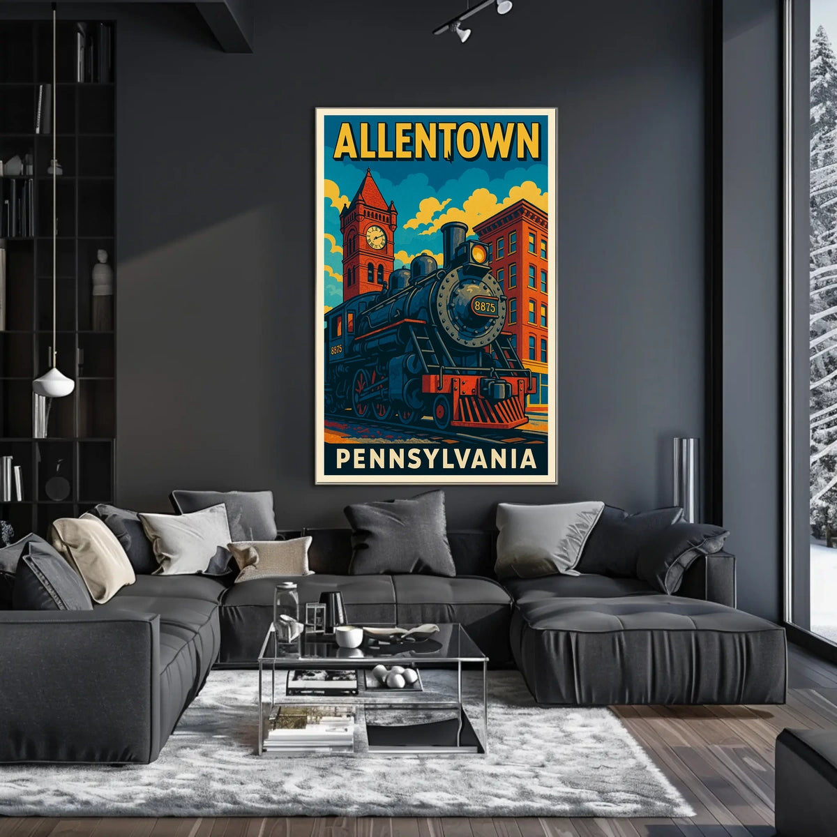 Allentown, Pennsylvania Vintage Travel Poster