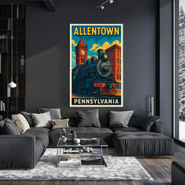 Allentown, Pennsylvania Vintage Travel Poster