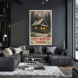 Cozy Winter Cabin Poster