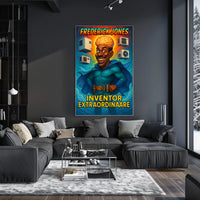 Frederick Jones Superhero Inventor Educational or Infographic Poster PosterGoat