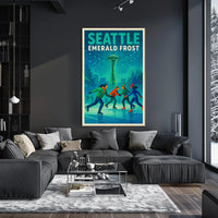 Seattle Emerald Frost Poster