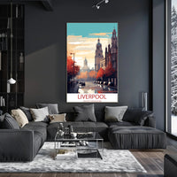 Liverpool Street Scene in Autumn: Urban or Cityscape Poster