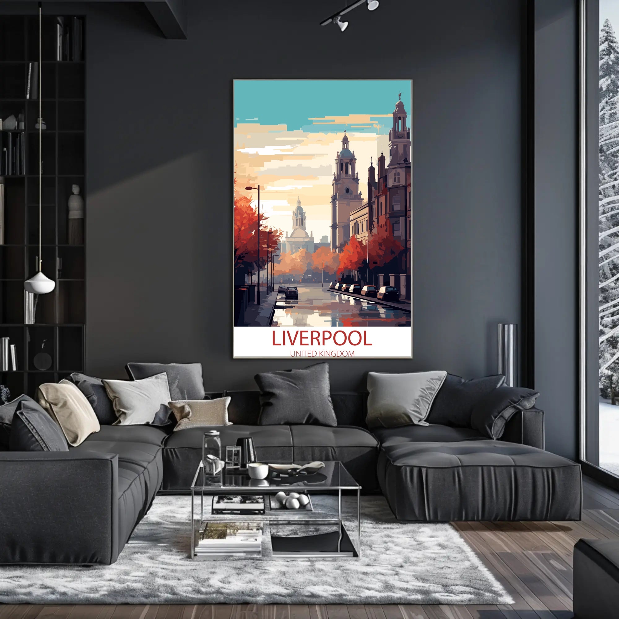 Liverpool Street Scene in Autumn: Urban or Cityscape Poster