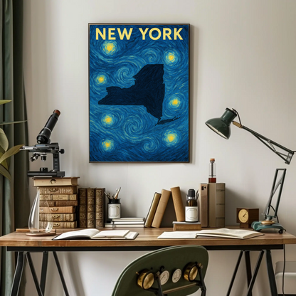 New York Starry Night Poster