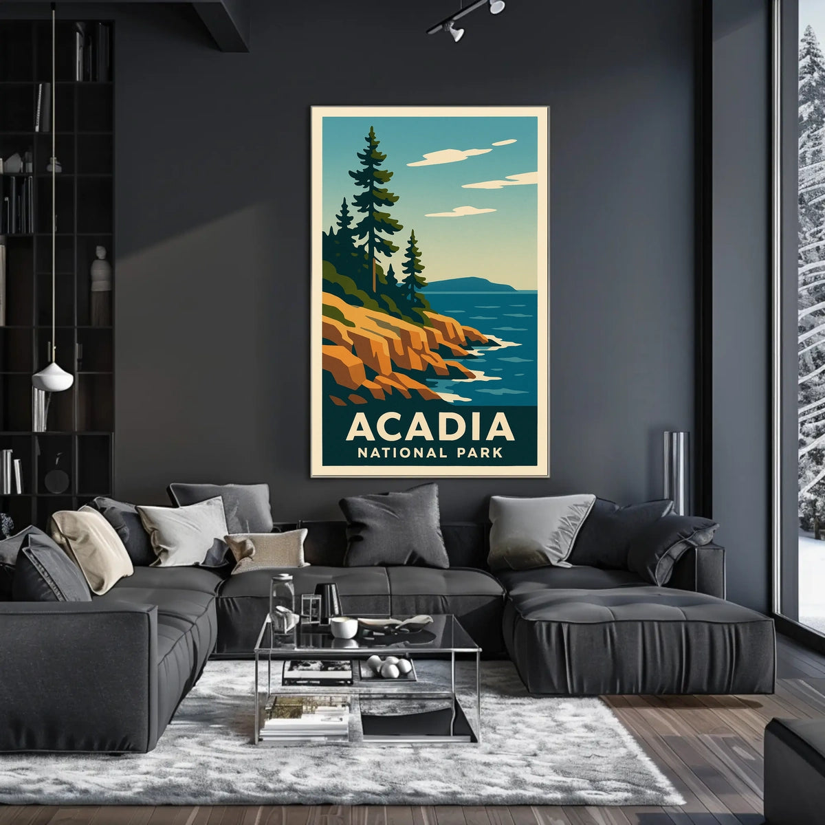 Acadia National Park Scenic Vintage Nature Lovers Poster