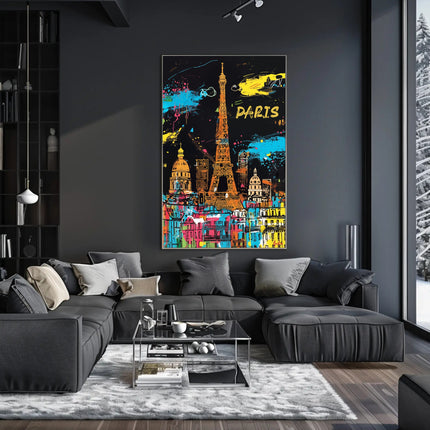 Vibrant Paris Skyline Poster