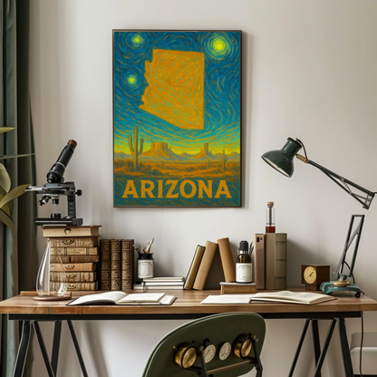 Arizona Starry Night Poster