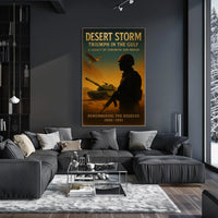 Operation Desert Storm Patriotic Strength Honor Poster