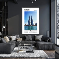 Manama Cityscape Vivid Urban Poster PosterGoat
