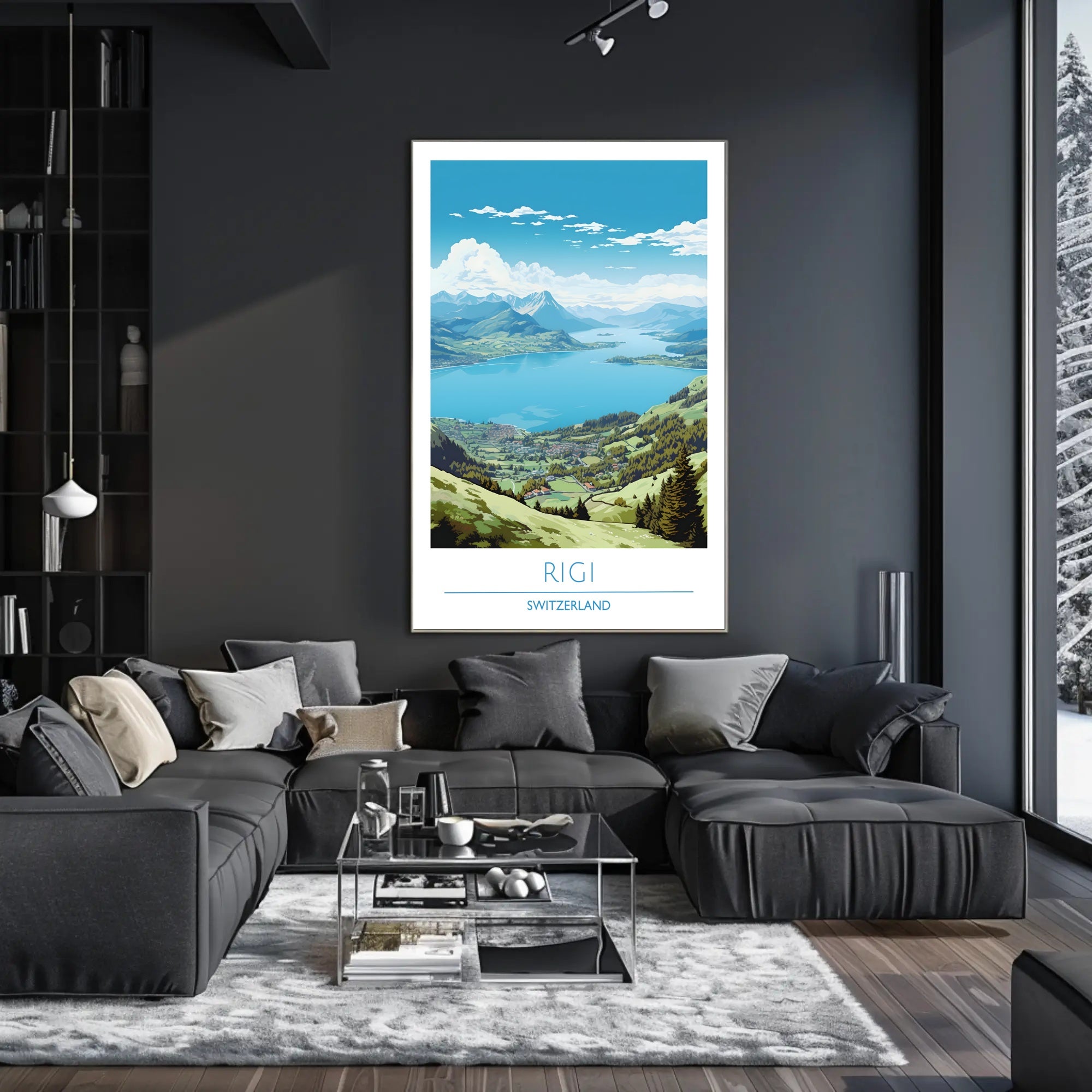Majestic Swiss Alps Scenic Rigi Travel Poster
