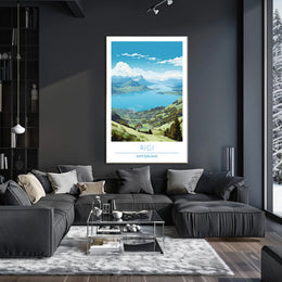 Majestic Swiss Alps Scenic Rigi Travel Poster
