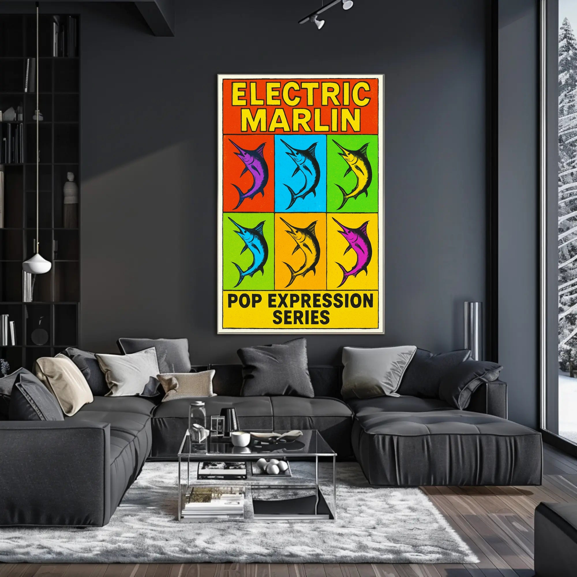 Electric Marlin Pop Expression Series Poster PosterGoat