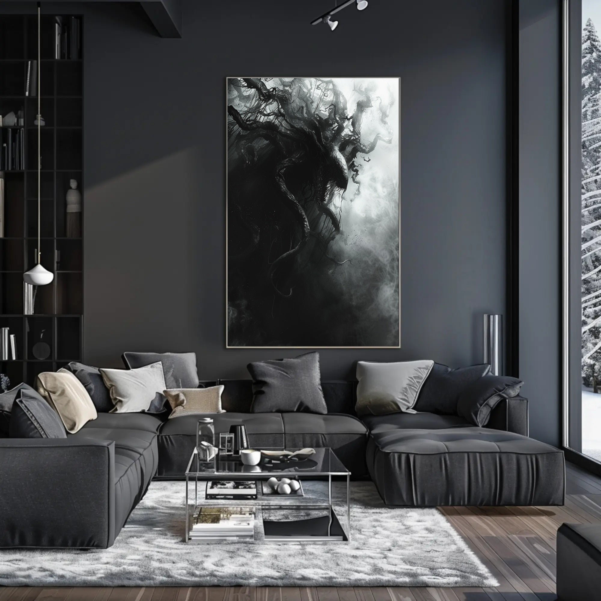 Dark Surreal Tentacle Entity Horror Art Poster PosterGoat