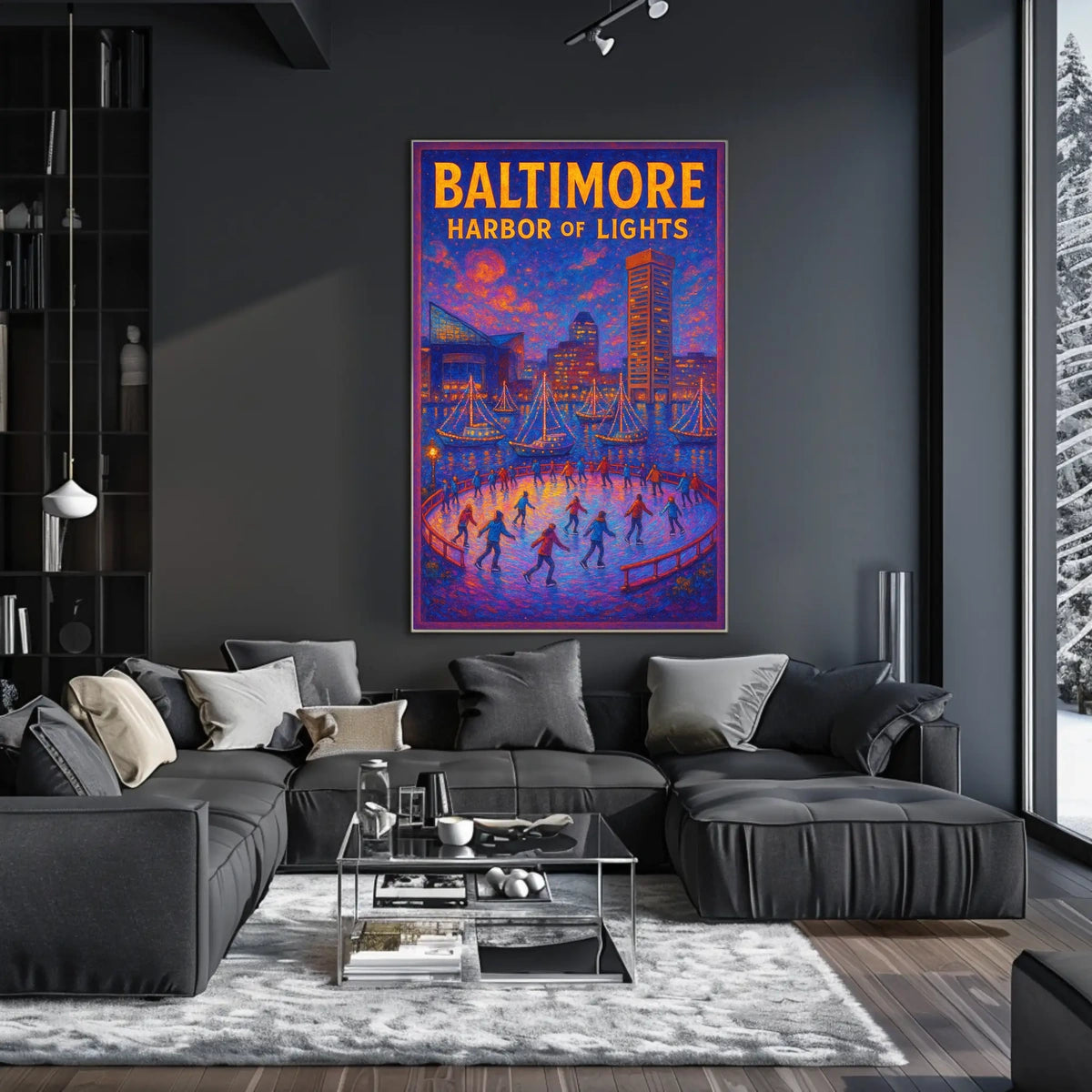 Baltimore Harbor Of Lights Poster