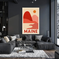 Maine Landscape Art Poster