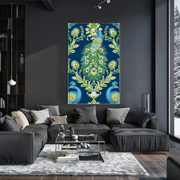 Majestic Peacock Elegance William Morris Art Poster