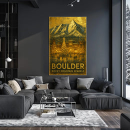 Boulder Rocky Mountain Sparkle Poster