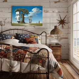Surreal Faces Nature Scene Fantasy or Mythology Poster