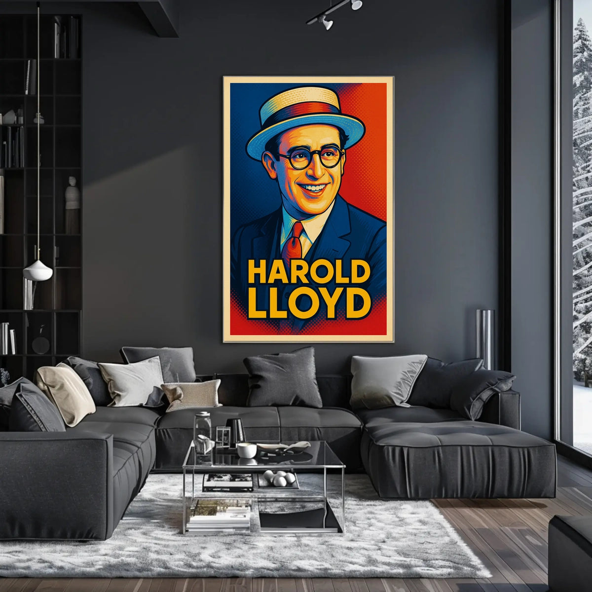 Harold Lloyd Iconic Comedian Poster