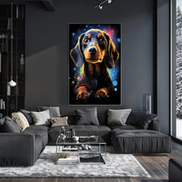 Colorful Canine Portrait Poster