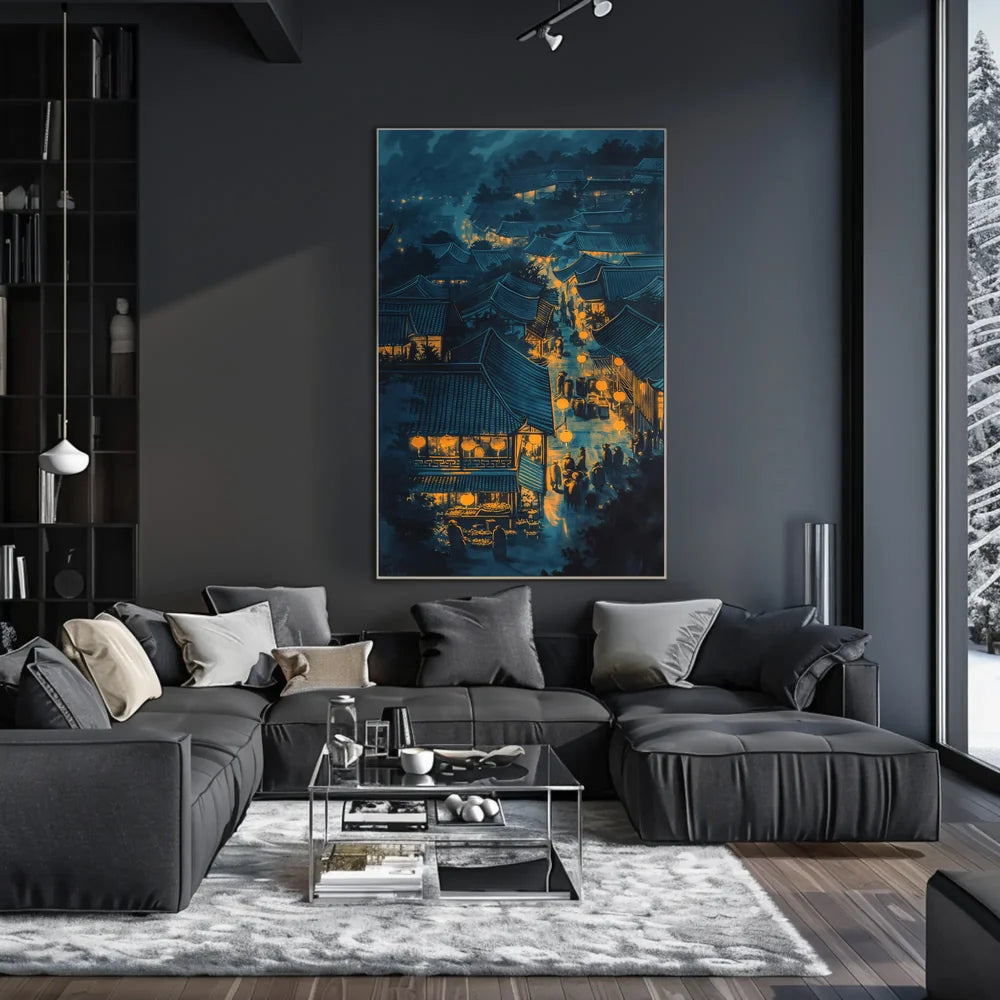 Abstract Mythological Landscape Art Poster