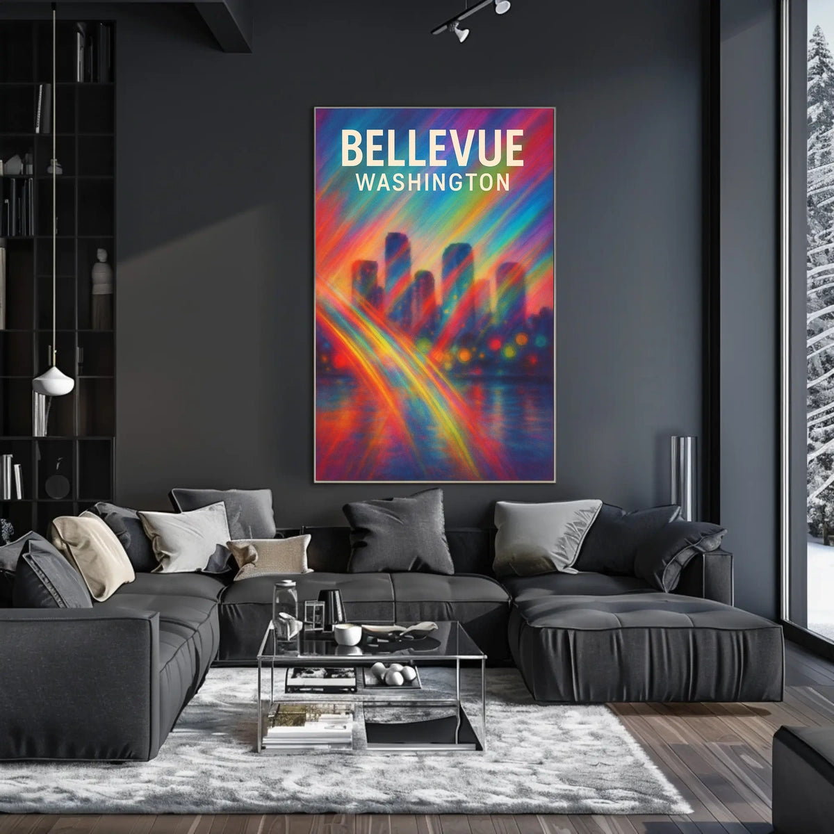 Bellevue, Washington Vibrant Cityscape Poster