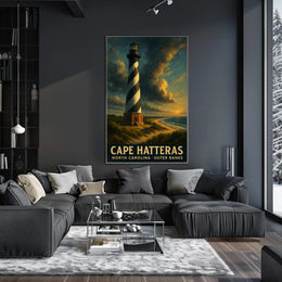 Cape Hatteras Lighthouse Coastal Collectors Nautical Poster