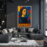 Raphael Mosaic Portrait Poster