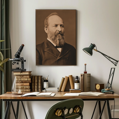 James Garfield 20th President Sepia Photo