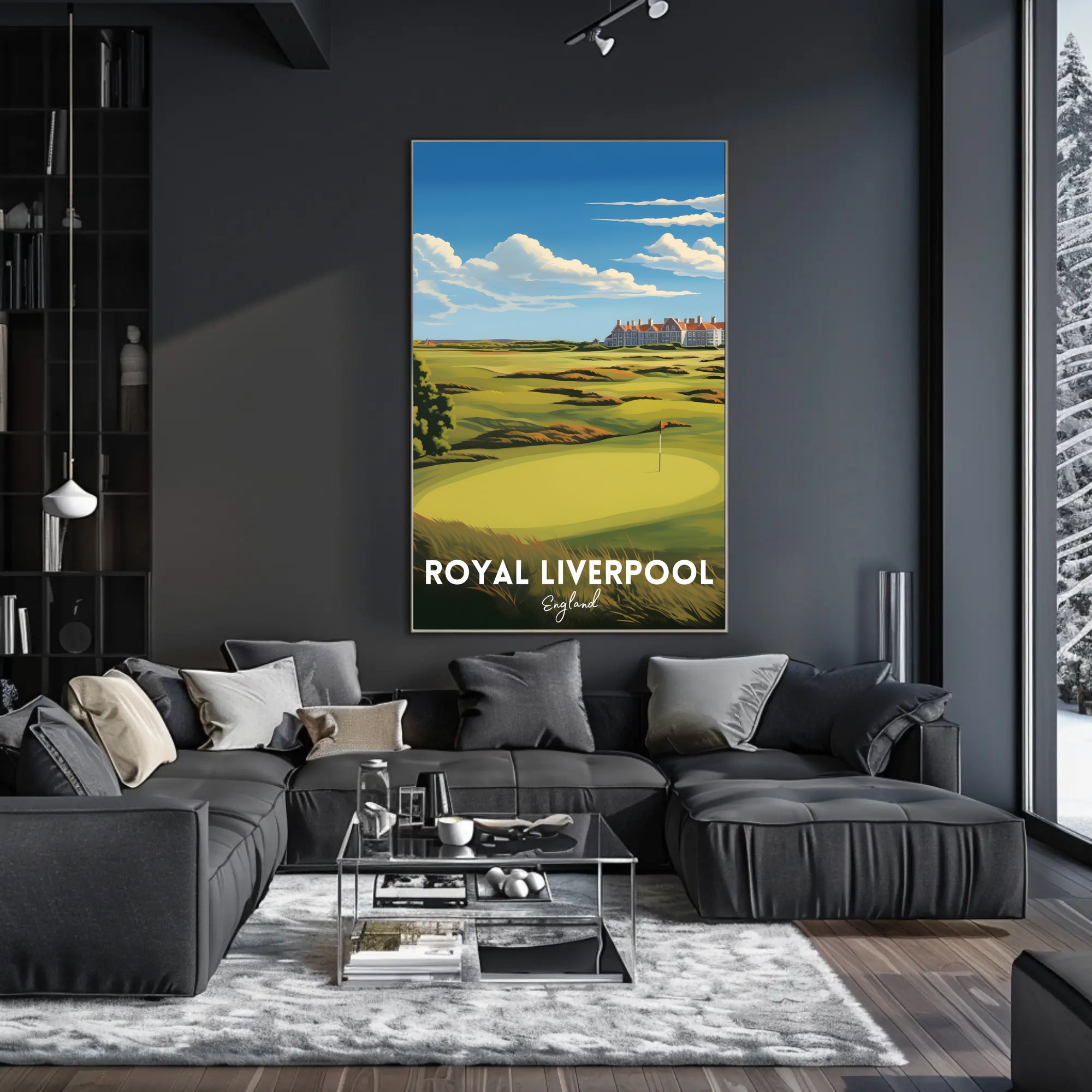 Royal Liverpool Golf Course Scenic Travel Poster