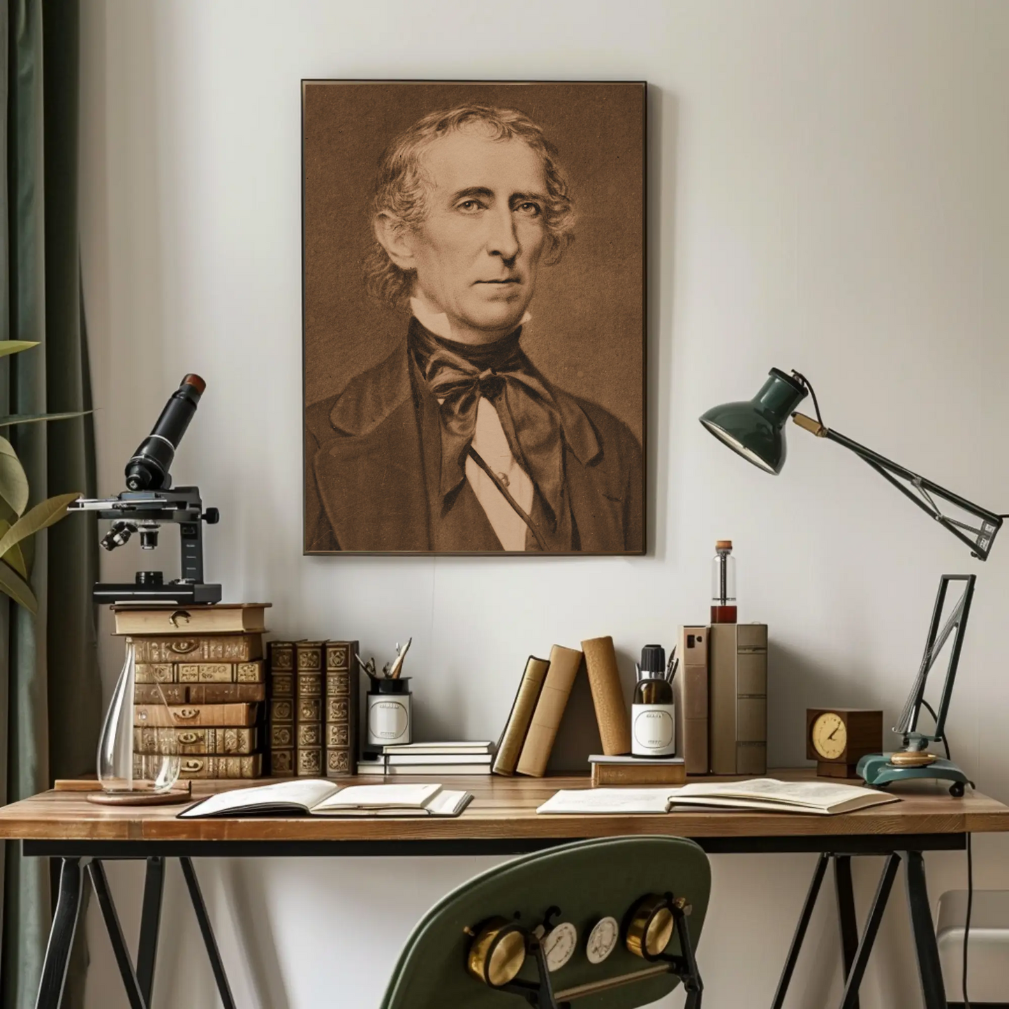 John Tyler 10th President Sepia Photo