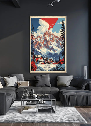 Chamonix-Mont-Blanc Scenic Travel Poster