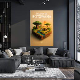 Discover Botswana Poster PosterGoat