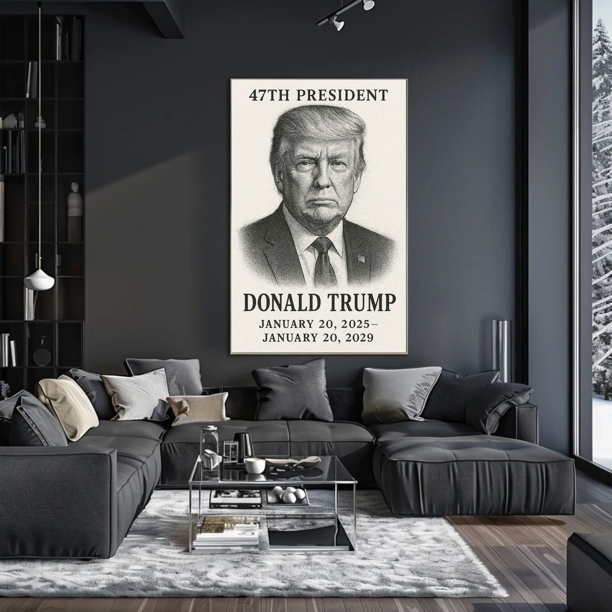 Donald Trump 47th President Pop Art Typography Patriotic Wall Decor Collectors Gallery Poster