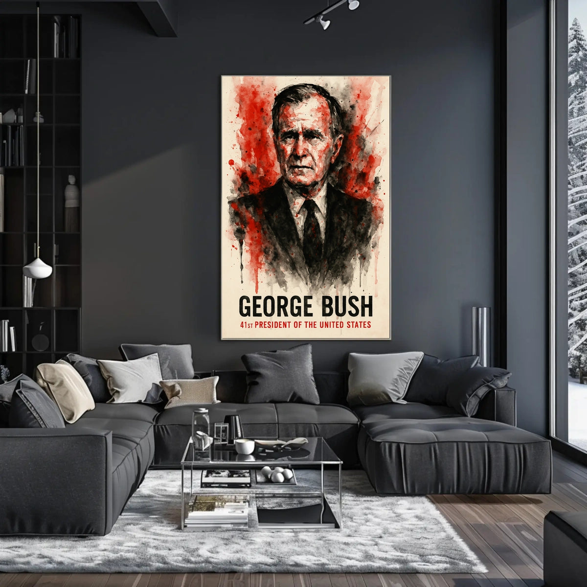 George Bush Patriotic Portrait Historical or Presidential Poster