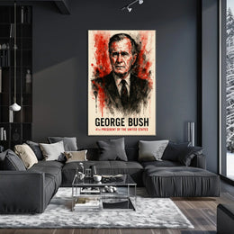 George Bush Patriotic Portrait Historical or Presidential Poster