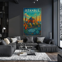 Istanbul City of Dreams Poster Wall Art for Home Decor