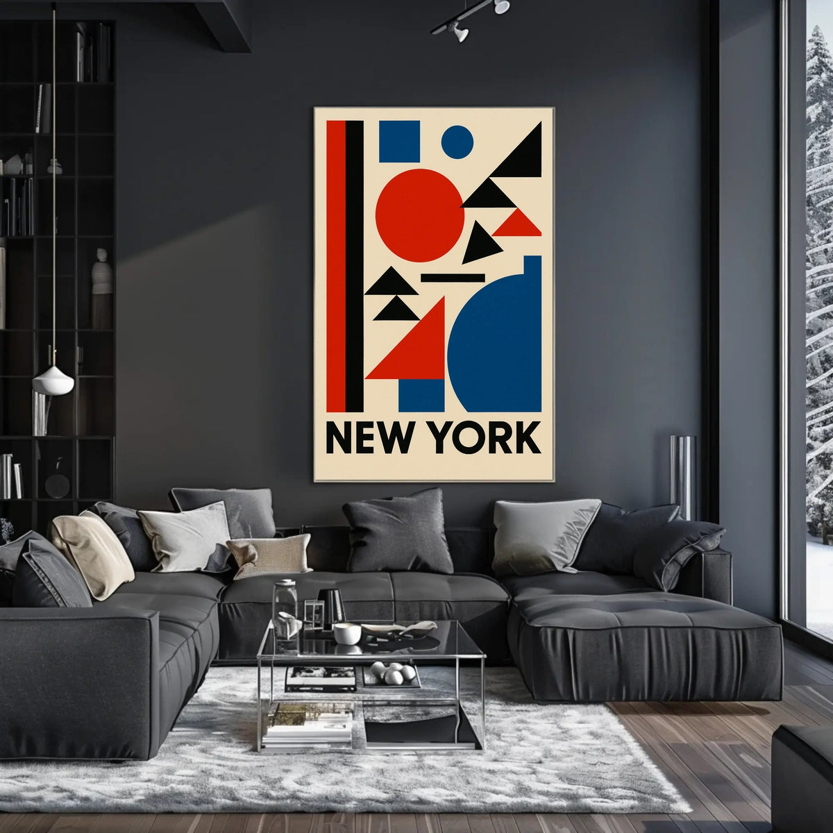 New York Geometric Art Poster