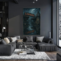 Eerie Carnival Night Poster