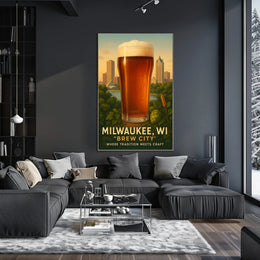 Milwaukee, WI Brew City Poster