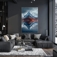 Mountain Reflection Landscape Art Print - National Park Poster PosterGoat