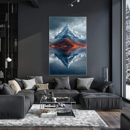 Mountain Reflection Landscape Art Print - National Park Poster PosterGoat